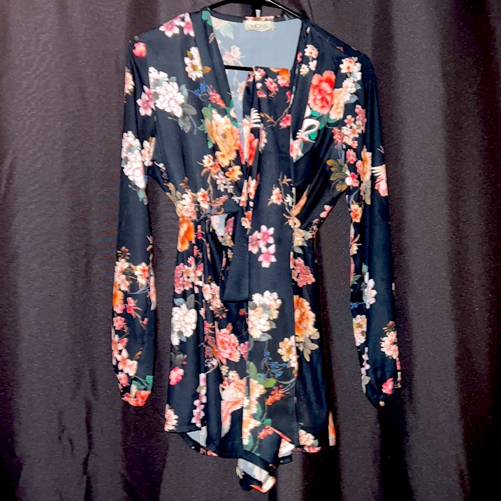 MEDIUM Moss Floral Romper